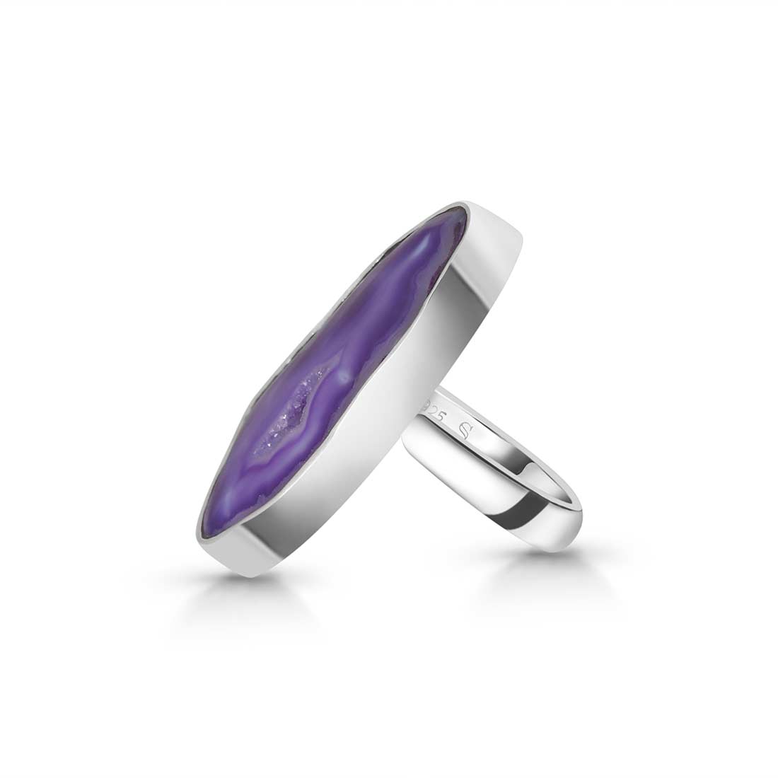 Purple Agate Adjustable Ring-(APU-R-20.)